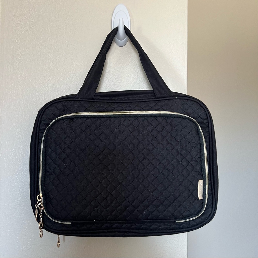 Black travel toiletry bag